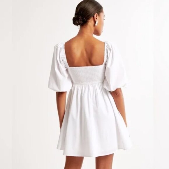 Abercrombie & Fitch Emerson Poplin Puff Sleeve Mini Dress NWT - Picture 4 of 9